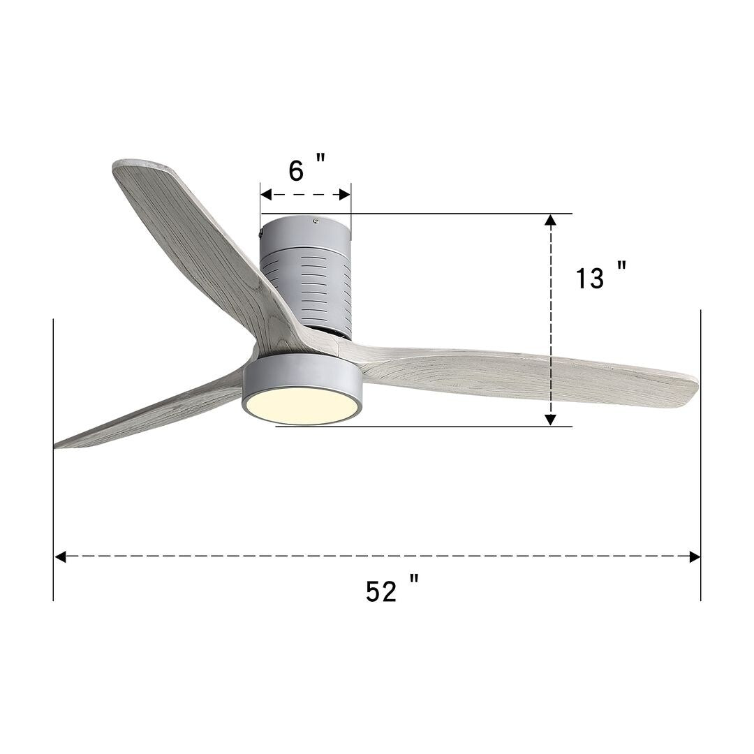 Modern Style 52 Inch Indoor Flush Mount Ceiling Fan