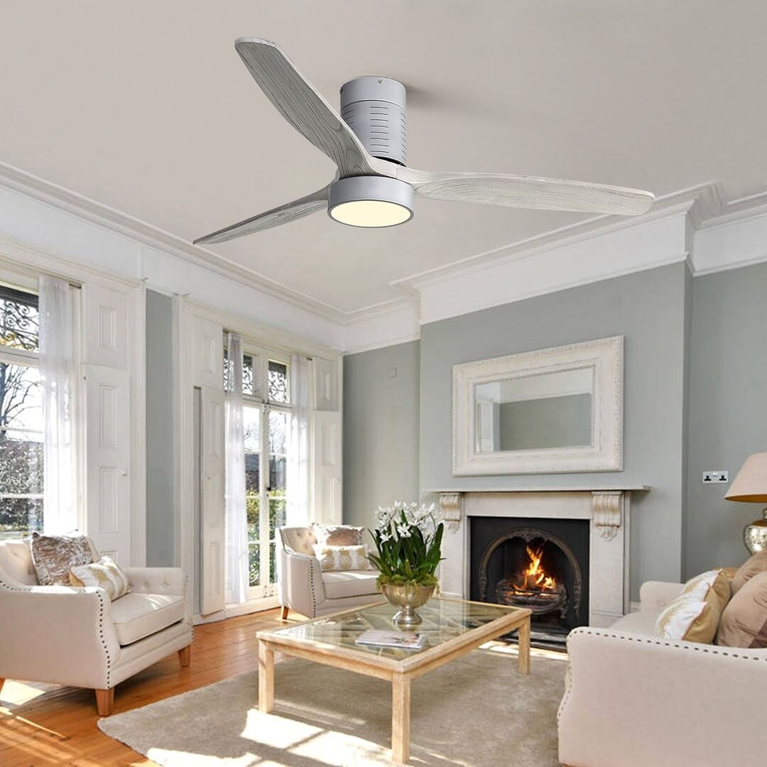 Modern Style 52 Inch Indoor Flush Mount Ceiling Fan
