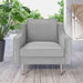 Modern Style Armchair Velvet Upholstered Couch Furniture with Sloped Arms and Metal Legs for Home or Office (1-Seat)