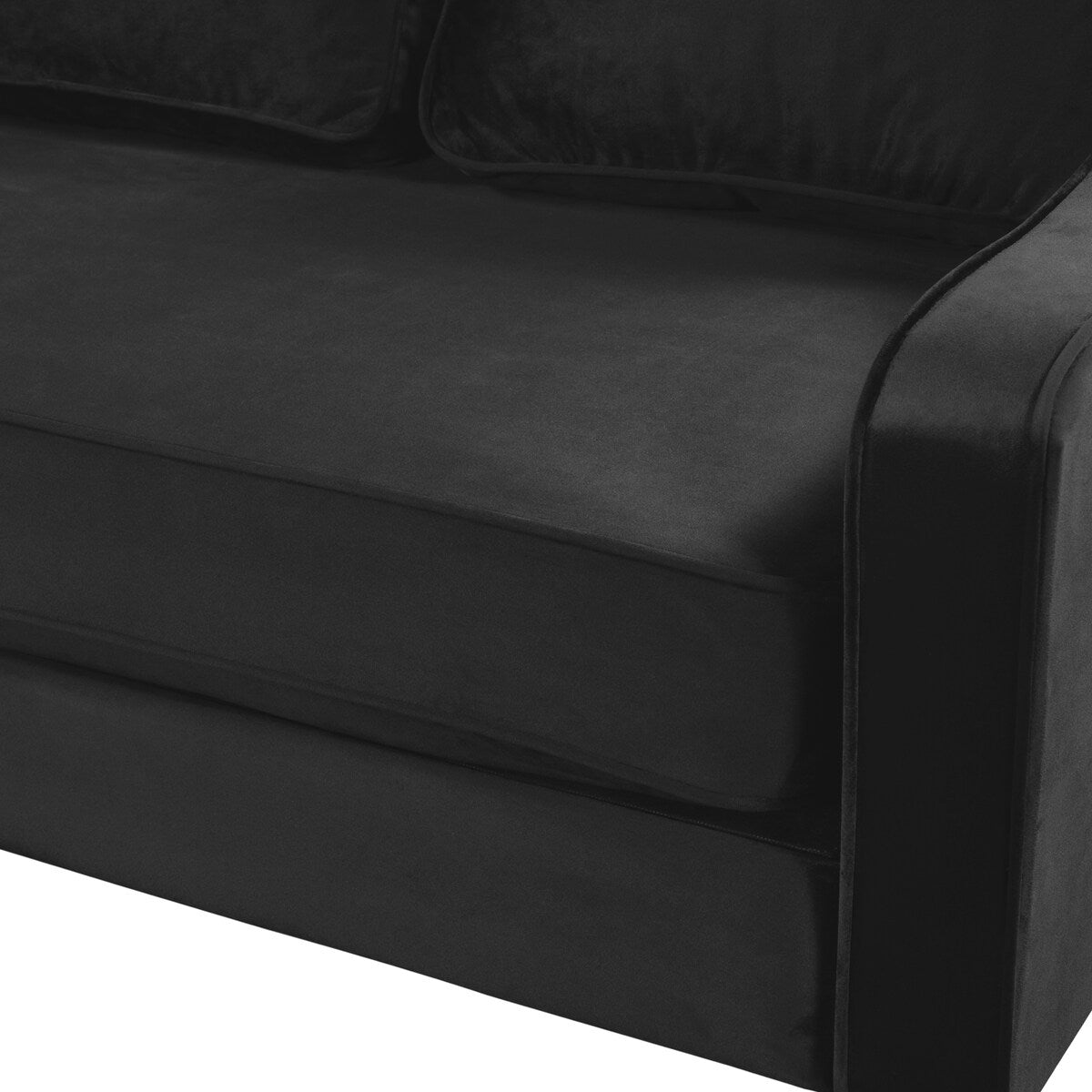 Modern Style Armchair Velvet Upholstered Couch Furniture with Sloped Arms and Metal Legs for Home or Office (1-Seat)