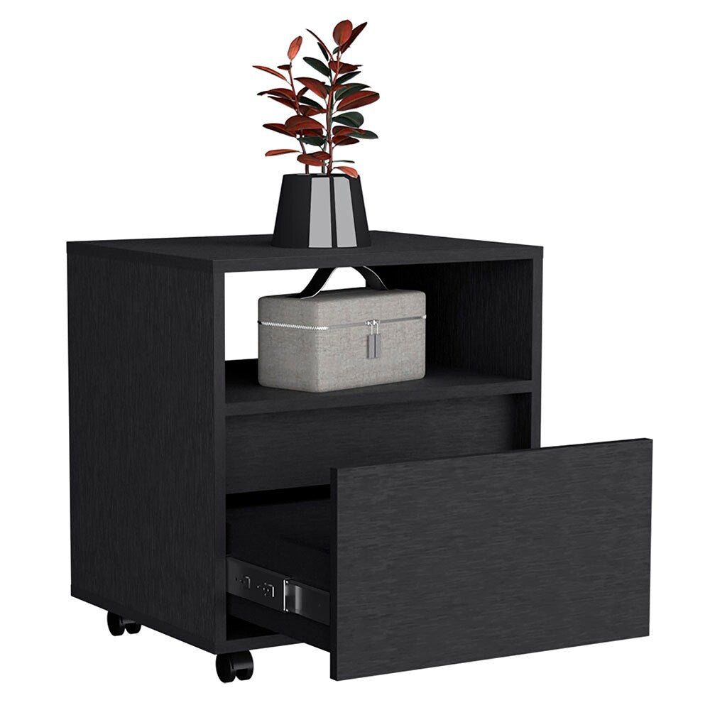 Modern Style Bedroom Nightstand With One Drawer