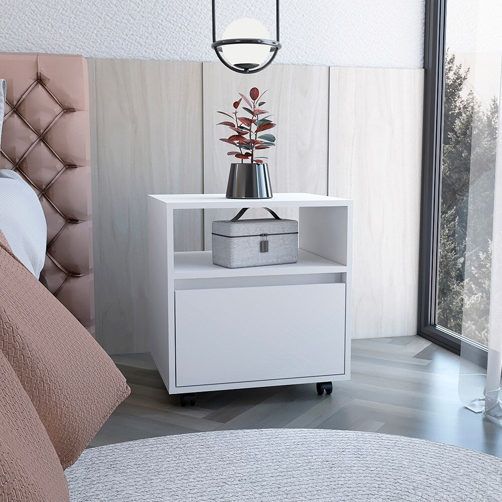 Modern Style Bedroom Nightstand With One Drawer