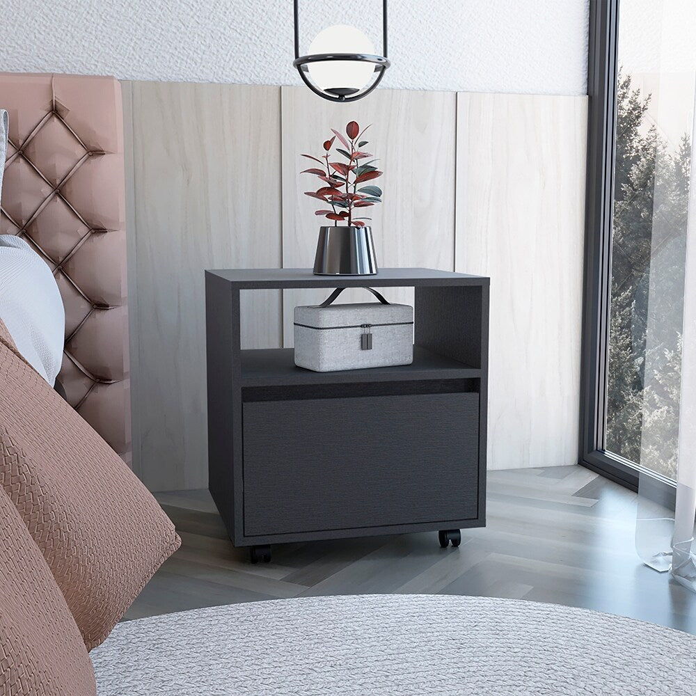 Modern Style Bedroom Nightstand With One Drawer