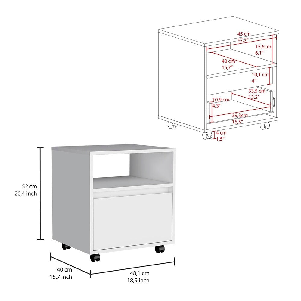 Modern Style Bedroom Nightstand With One Drawer