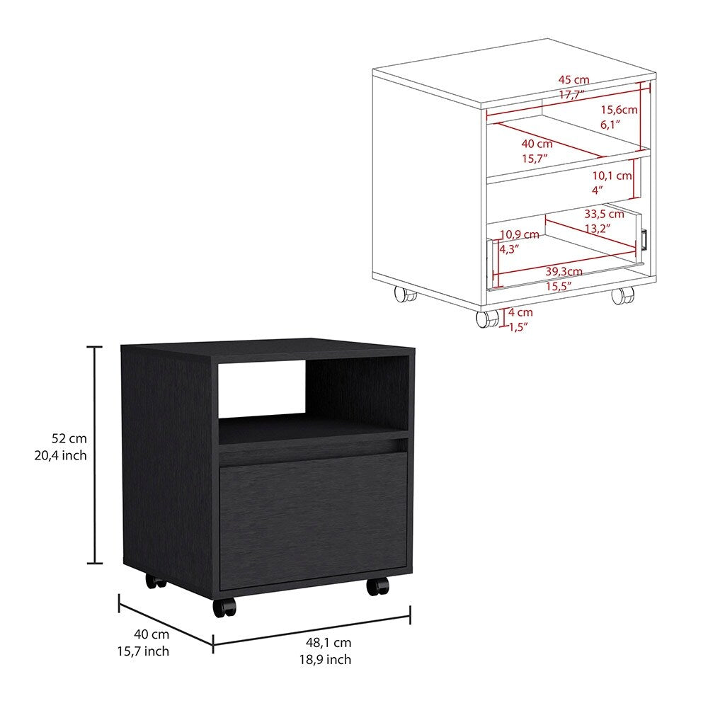 Modern Style Bedroom Nightstand With One Drawer