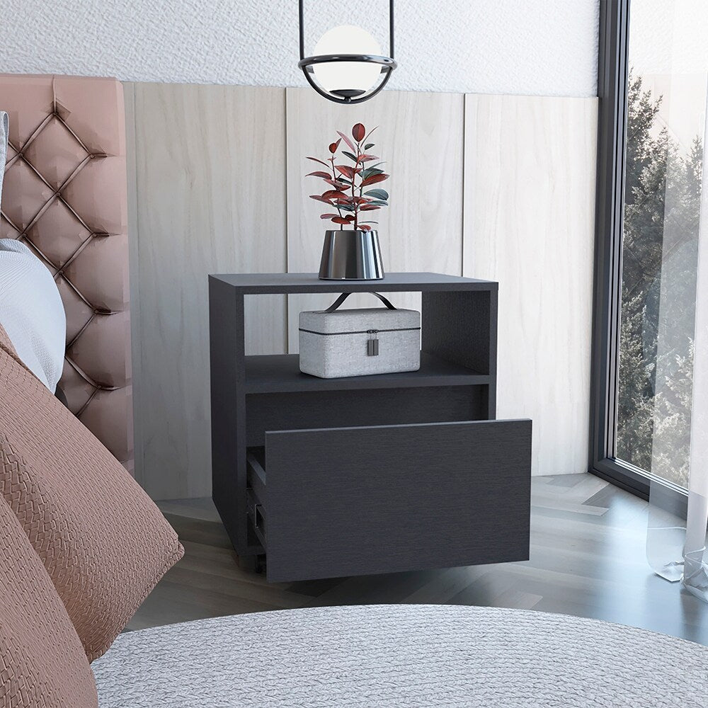 Modern Style Bedroom Nightstand With One Drawer