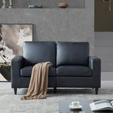 Modern Style Loveseat PU Leather Upholstered Couch Furniture for Home or Office (Loveseat)