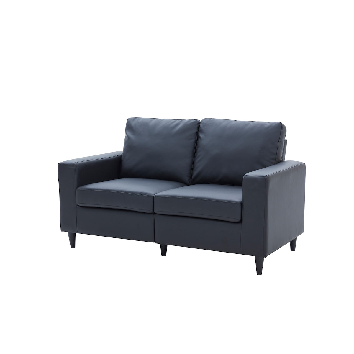 Modern Style Loveseat PU Leather Upholstered Couch Furniture for Home or Office (Loveseat)