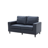 Modern Style Loveseat PU Leather Upholstered Couch Furniture for Home or Office (Loveseat)