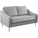 Modern Style Loveseat Velvet Upholstered Couch Furniture for Home or Office (2-Seat)