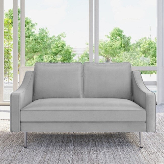 Modern Style Loveseat Velvet Upholstered Couch Furniture for Home or Office (2-Seat)
