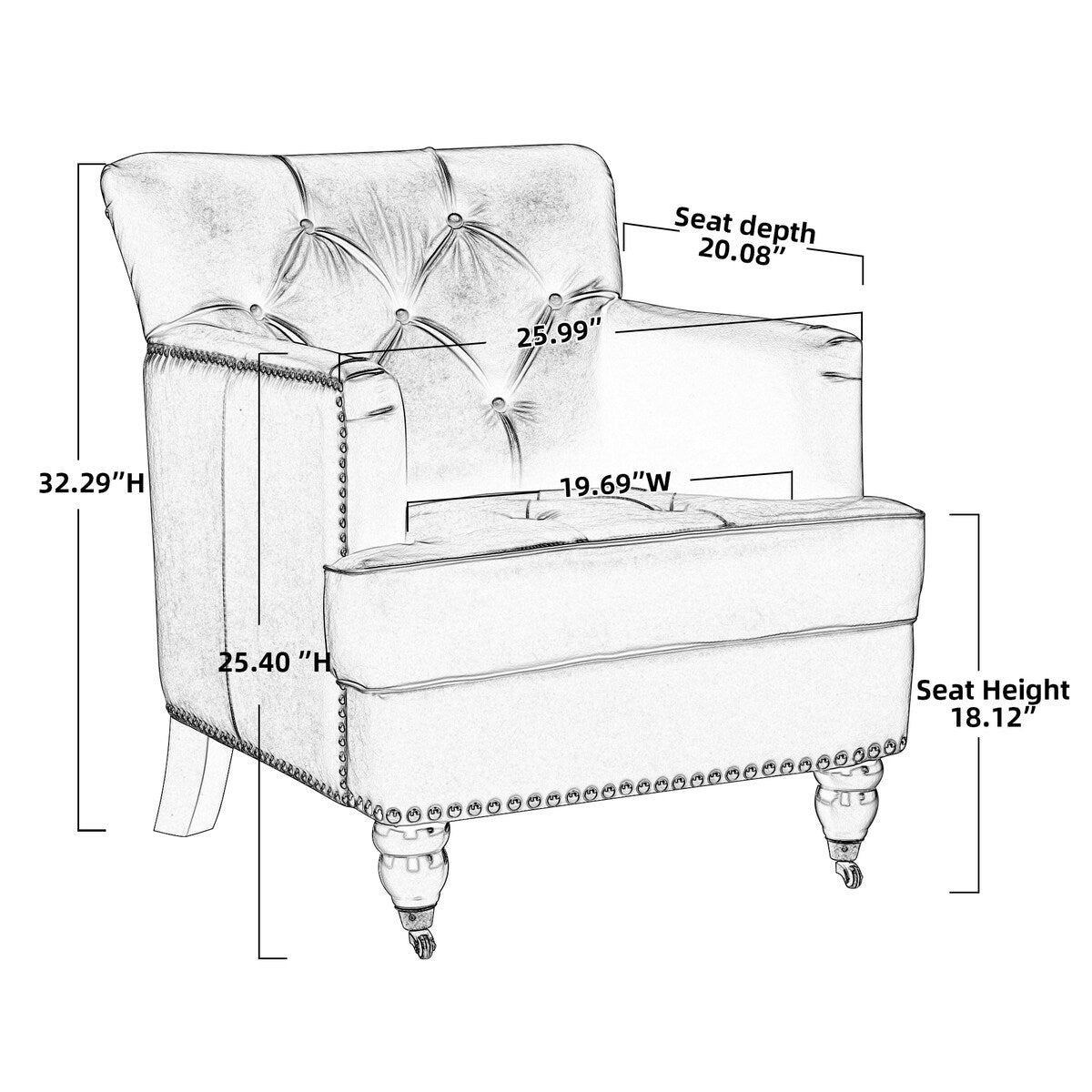 Modern Style PU Leather Club Chair