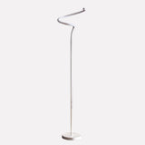 Modern Style S-Shape Misty White Curved Spiral Tube Angled LED Floor Lamp