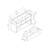 Modern Style Shoe Bench With Three shelves