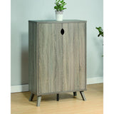 Modern Style Shoe Cabinet Dark Taupe With Five Shelves