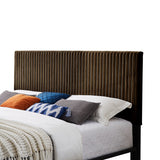 Modern Style Velvet Upholstered Platform Bed, Strong Metal Frame, Easy Assembly, King Size