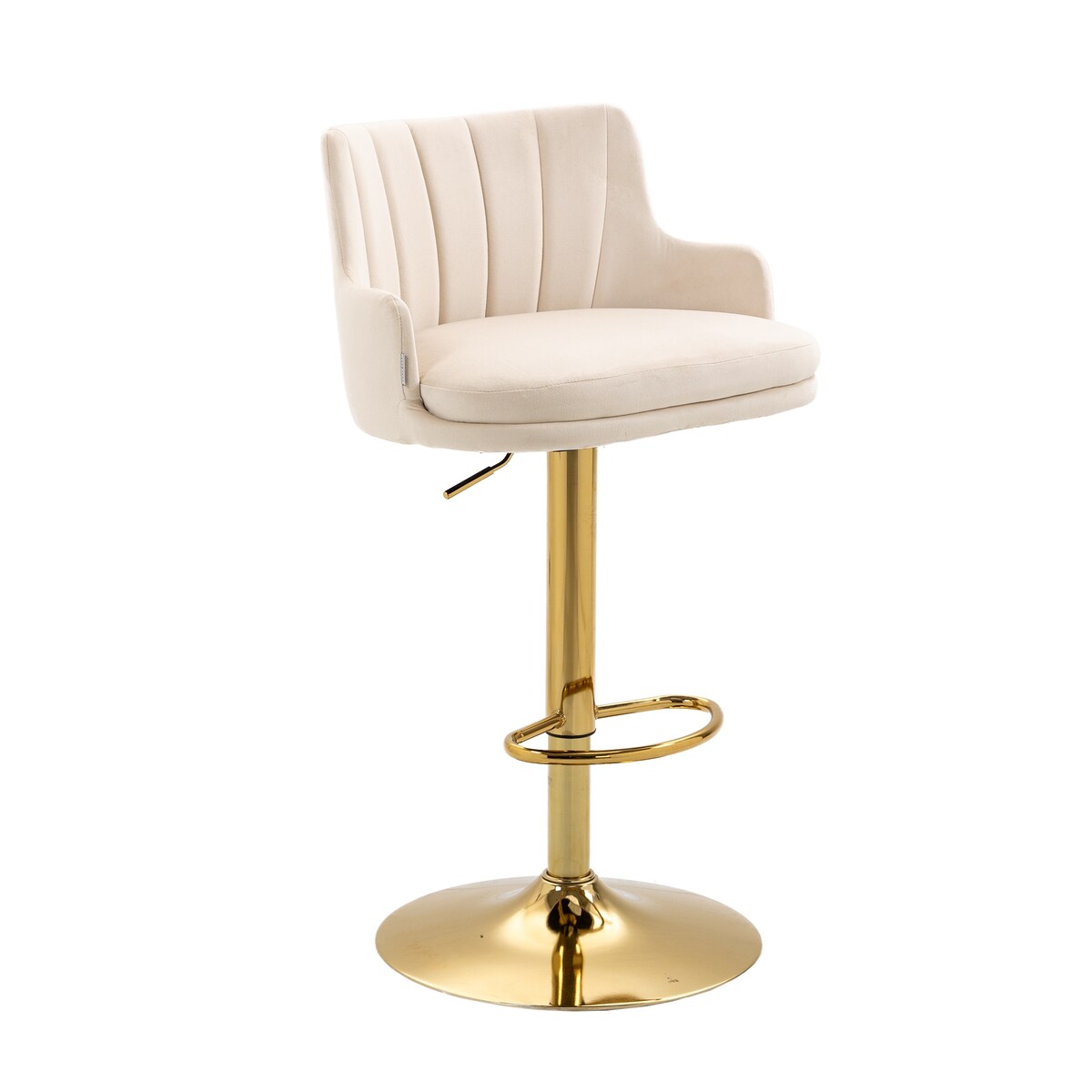 Modern Swivel Velvet Counter Height Adjustable Bar Stools Set of 2
