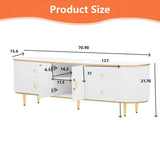 Modern TV Stand for TVs up to 80 Inches, Entertainment Center , Wood TV Console Table