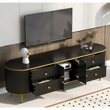 Modern TV Stand for TVs up to 80 Inches, Entertainment Center , Wood TV Console Table