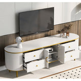 Modern TV Stand for TVs up to 80 Inches, Entertainment Center , Wood TV Console Table