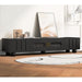 Modern TV Stand for TVs up to 80 Inches, Entertainment Center with Glass Door, Wood TV Storage Cabinet