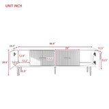 Modern TV Stand with 5 Champagne Legs - Durable