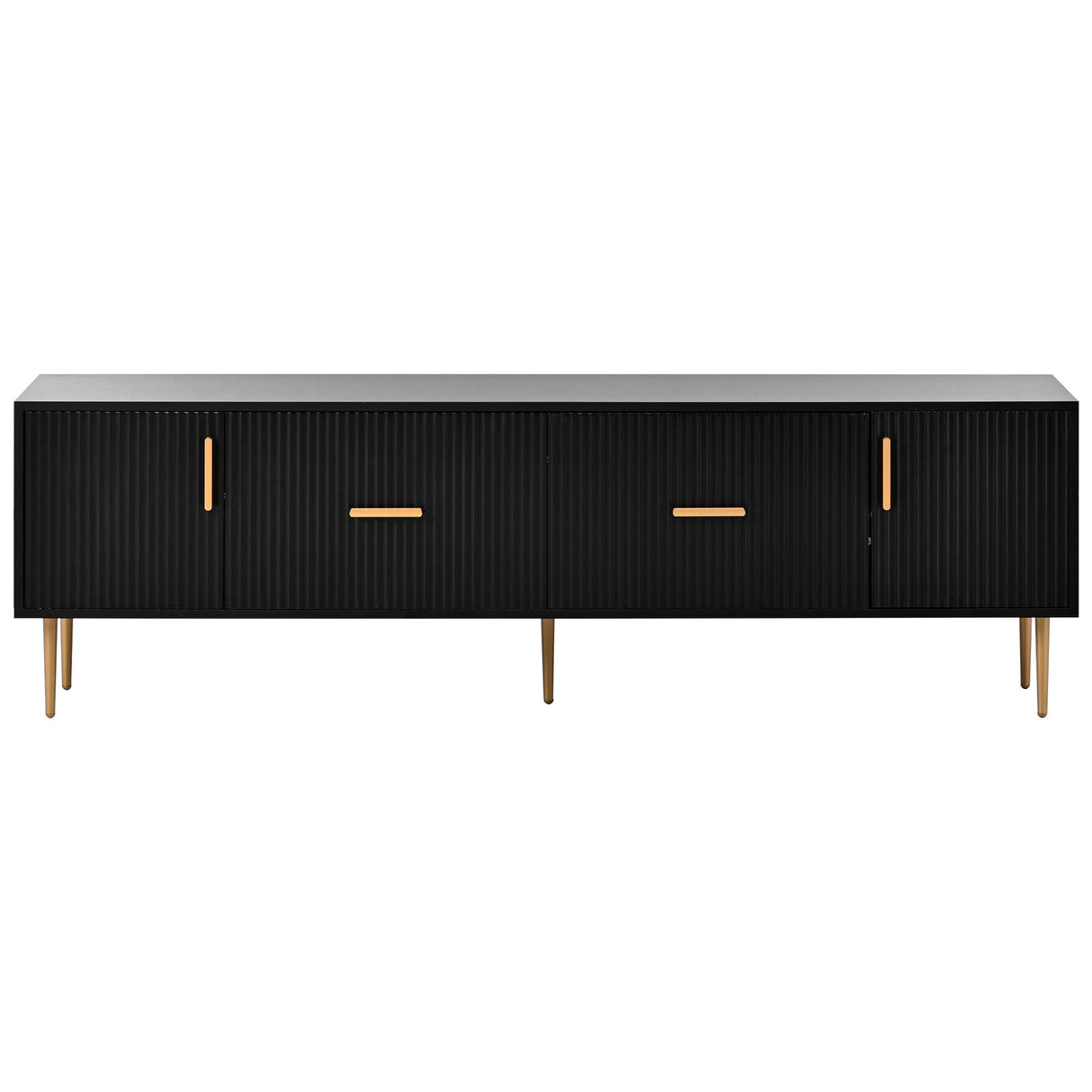 Modern TV Stand with 5 Champagne Legs - Durable