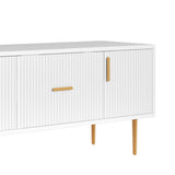 Modern TV Stand with 5 Champagne Legs - Durable