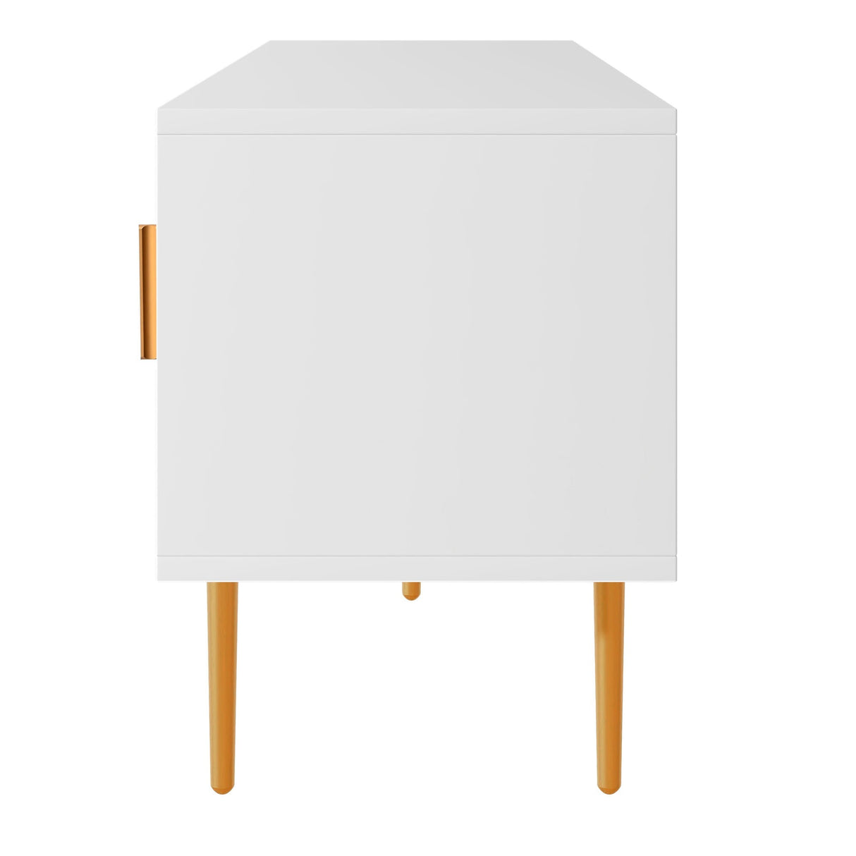 Modern TV Stand with 5 Champagne Legs - Durable