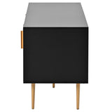 Modern TV Stand with 5 Champagne Legs - Durable