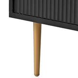 Modern TV Stand with 5 Champagne Legs - Durable