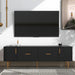 Modern TV Stand with 5 Champagne Legs - Durable