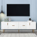 Modern TV Stand with 5 Champagne Legs - Durable