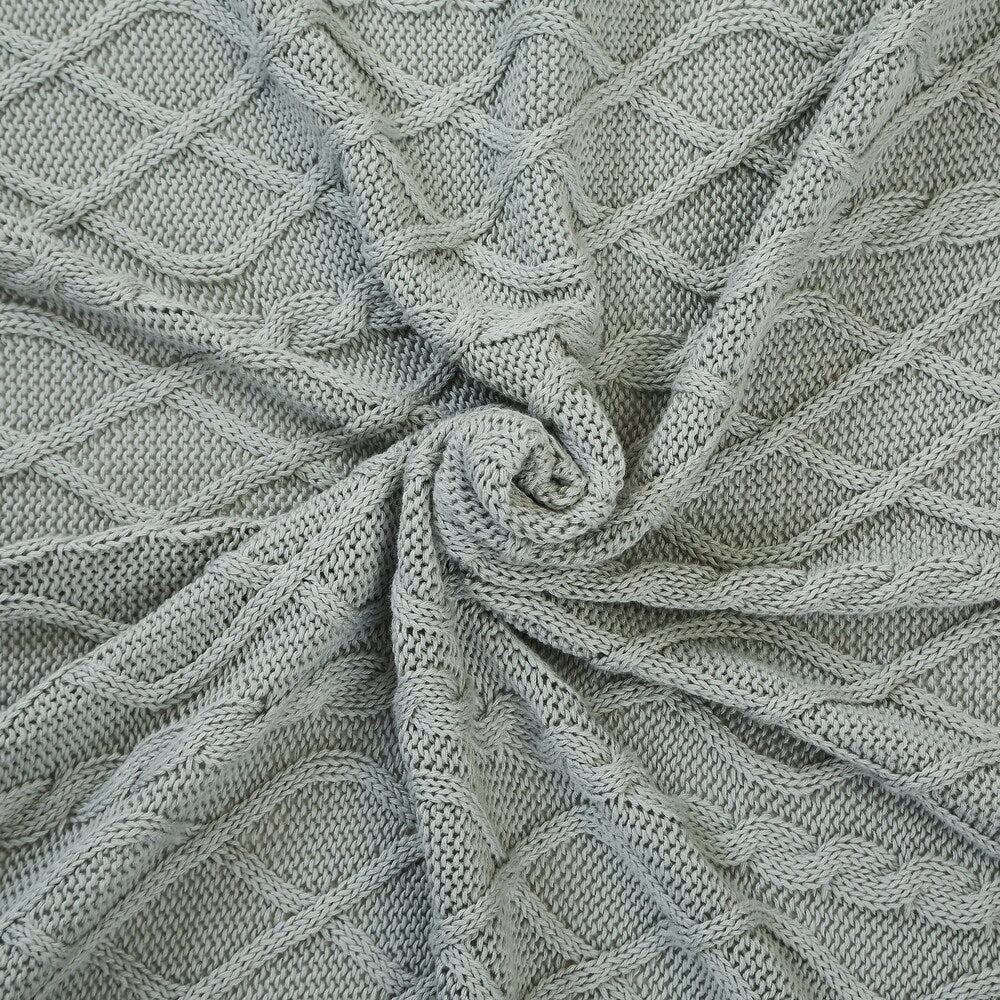 Modern Threads Oversized Cable-knit Cotton Throw Blanket (50 x 70)