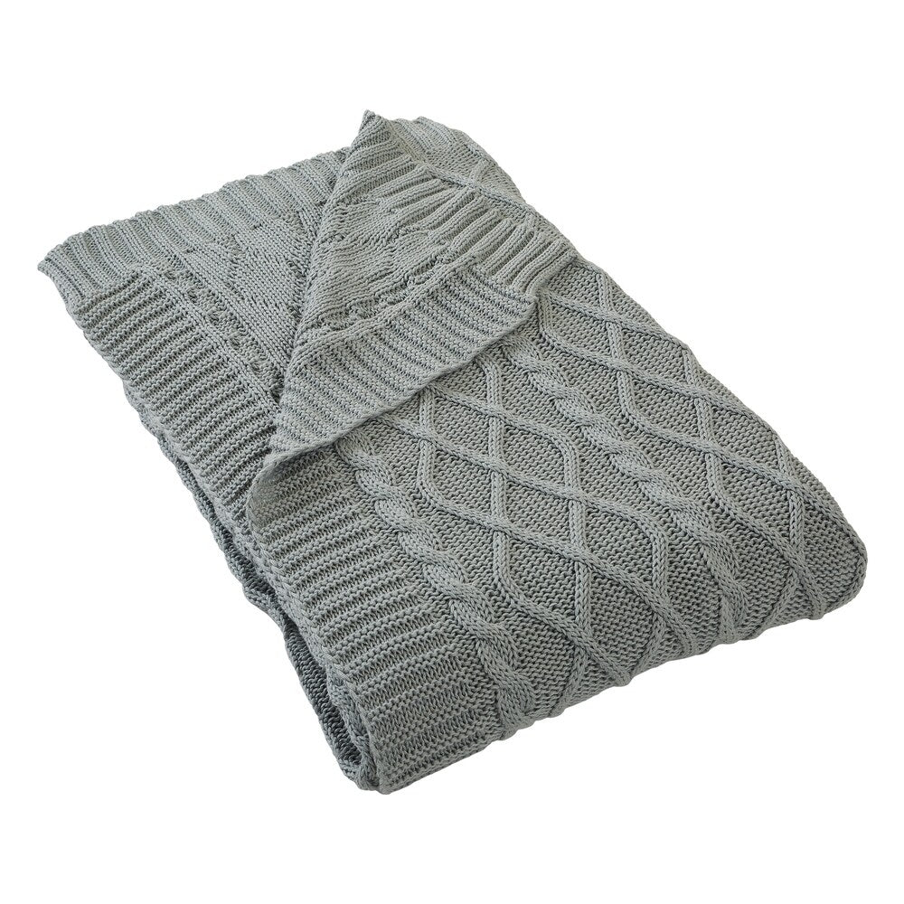 Modern Threads Oversized Cable-knit Cotton Throw Blanket (50 x 70)