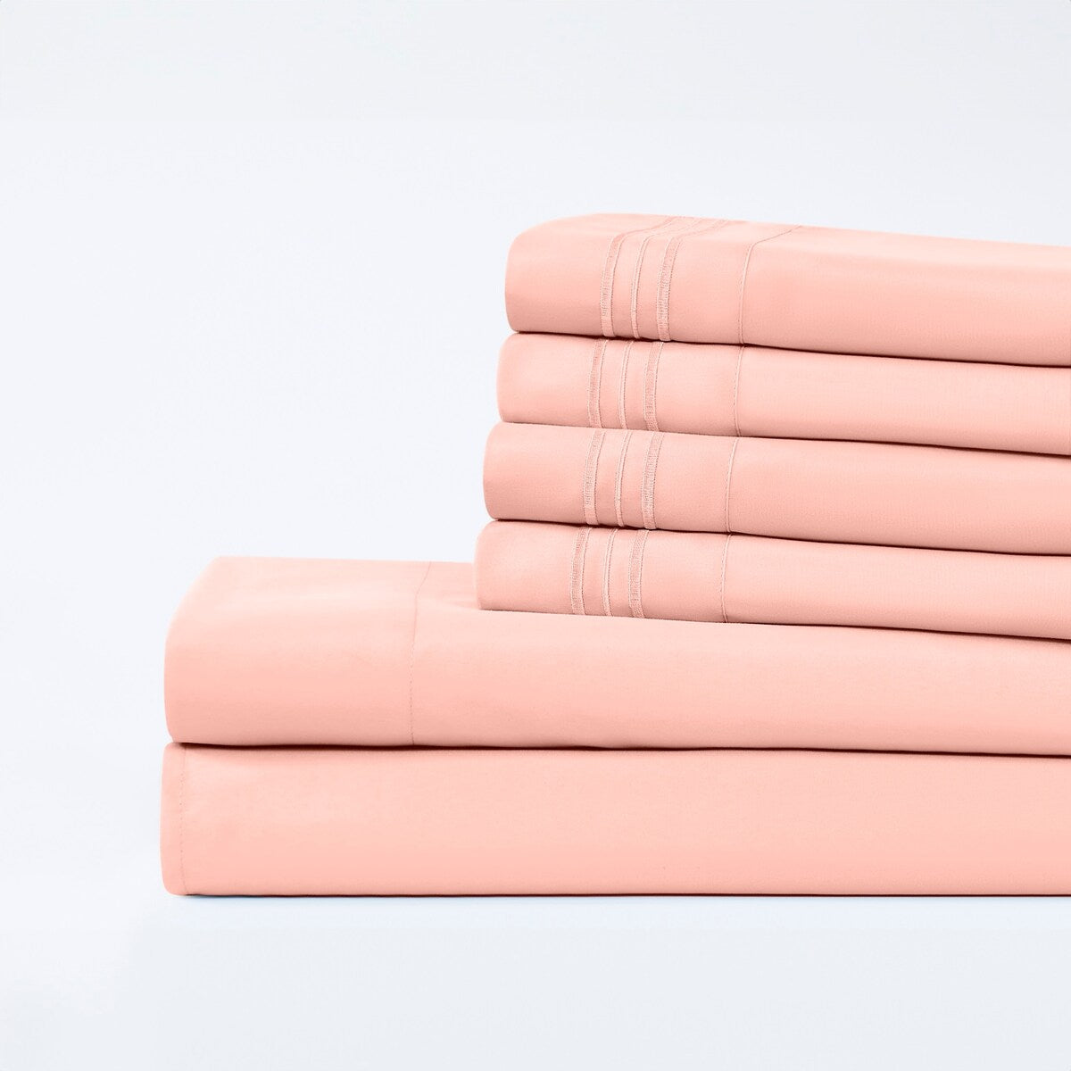 Modern Threads 6-Piece Bed Sheet Set - Ultra Soft Brushed Microfiber, Deep Pocket, Cool & Breathable, Fits 21" Mattress