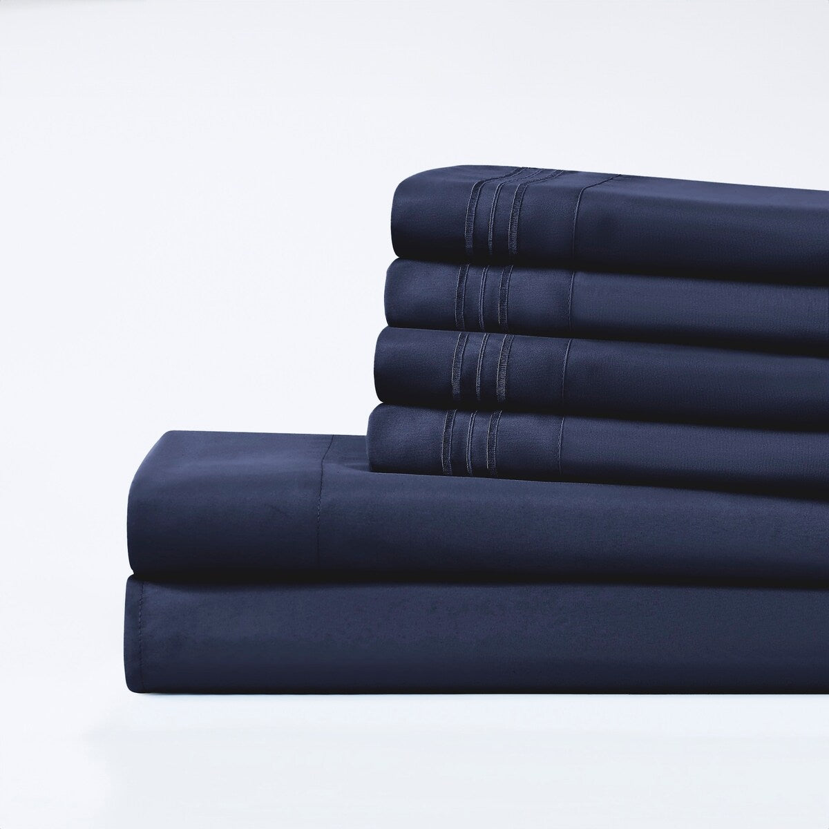 Modern Threads 6-Piece Bed Sheet Set - Ultra Soft Brushed Microfiber, Deep Pocket, Cool & Breathable, Fits 21" Mattress