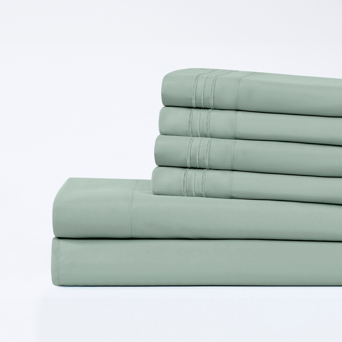 Modern Threads 6-Piece Bed Sheet Set - Ultra Soft Brushed Microfiber, Deep Pocket, Cool & Breathable, Fits 21" Mattress