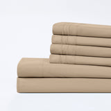Modern Threads 6-Piece Bed Sheet Set - Ultra Soft Brushed Microfiber, Deep Pocket, Cool & Breathable, Fits 21" Mattress
