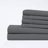 Modern Threads 6-Piece Bed Sheet Set - Ultra Soft Brushed Microfiber, Deep Pocket, Cool & Breathable, Fits 21" Mattress