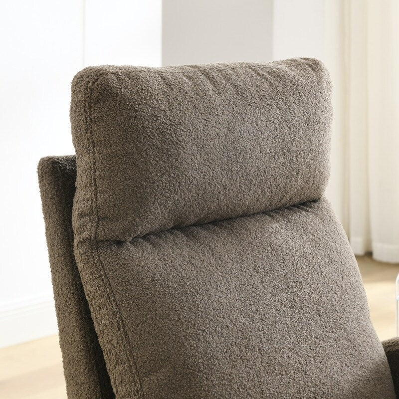 Modern Tufted Accent Rocking Chair, Upholstered Nursery Glider Rocker with High Backrest for Baby and Kids