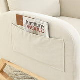 Modern Tufted Accent Rocking Chair, Upholstered Nursery Glider Rocker with High Backrest for Baby and Kids