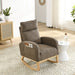 Modern Tufted Accent Rocking Chair, Upholstered Nursery Glider Rocker with High Backrest for Baby and Kids