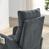Modern Tufted Accent Rocking Chair, Upholstered Nursery Glider Rocker with High Backrest for Baby and Kids