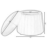 Modern Tufted Velvet Mushroom Shape Storage Ottoman Storage Stool Trunk