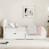 Modern Twin Bed Frame With 2 Drawers