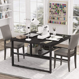Modern Two Person Computer Desk, 47 x 47 inch Large Office Desk with Storage Shelves