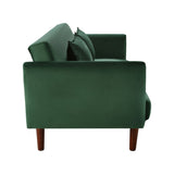 Modern Upholstered 3-Seater Adjustable Backrest Sofa Bed