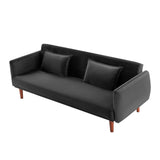 Modern Upholstered 3-Seater Adjustable Backrest Sofa Bed