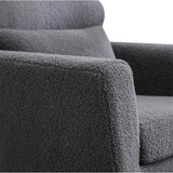 Modern Upholstered Accent Chair with Gold Metal Leg and Throw Pillow